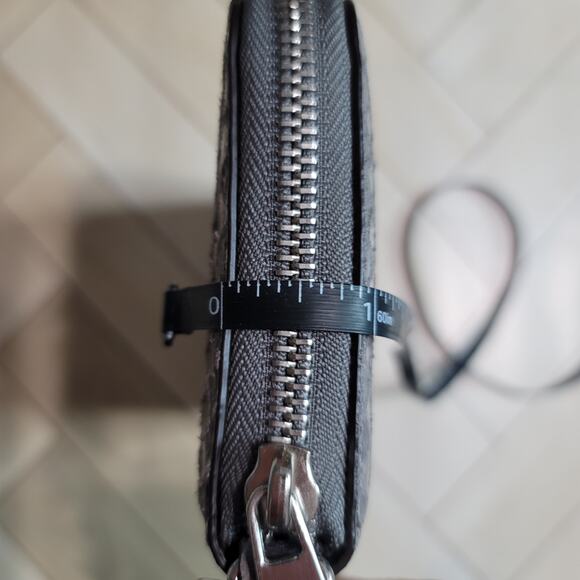 Michael Kors Grey Black Snakeskin Embossed Leather Wallet - Picture 14 of 15